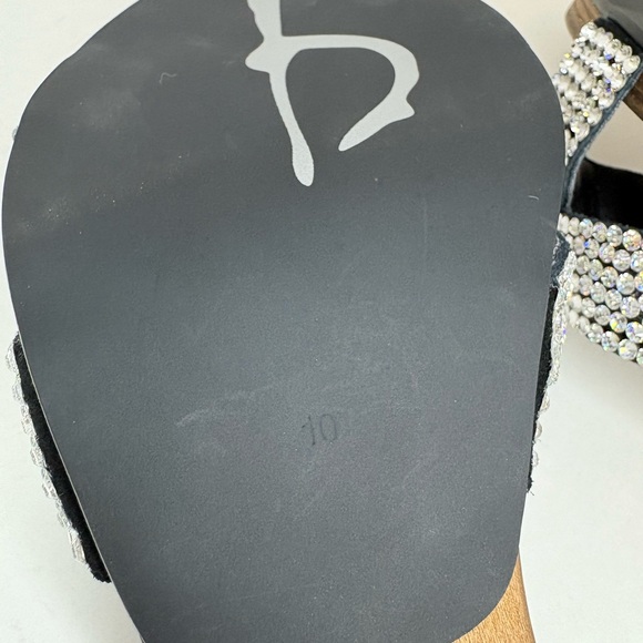 B.B. Simon Silver Rhinestone Slide Mules - Picture 6 of 6